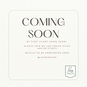 I will be having my first silent share show! Please say tuned for the details